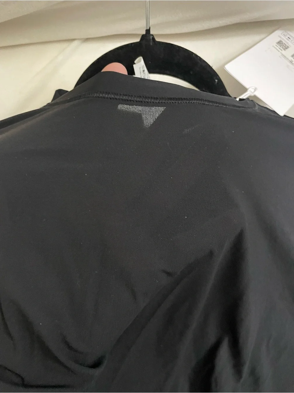 Lululemon NWT Nulu Mesh Long Sleeve Crewneck Bodysuit Black Size XL